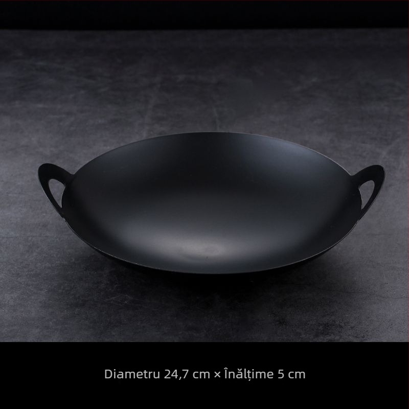 Stil japonez – oală uscată antiaderentă pentru aragaz cu alcool solid, vas mic de fier pentru gătit, pentru uz casnic și comercial, fără fum, oală picantă