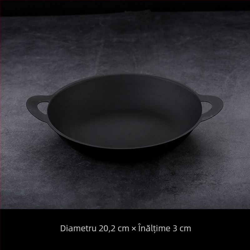 Stil japonez – oală uscată antiaderentă pentru aragaz cu alcool solid, vas mic de fier pentru gătit, pentru uz casnic și comercial, fără fum, oală picantă