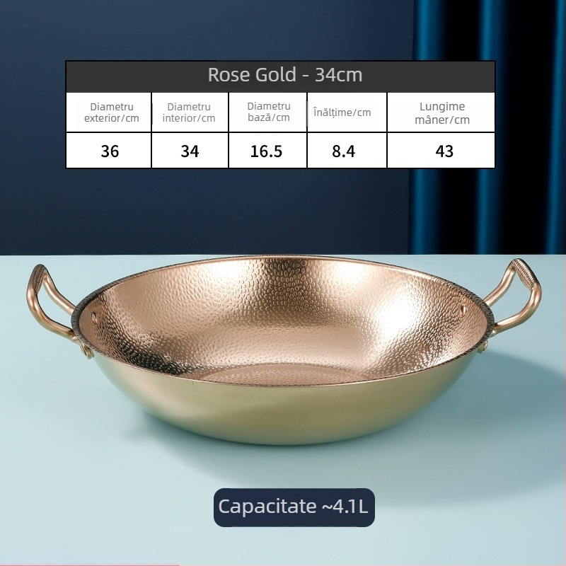 304 oțel inoxidabil, oală cu model de fulg de zăpadă și finisaj ciocănit, oală uscată cu arzător pe bază de alcool, oală sukiyaki, fructe de mare coreene, oală pentru o singură persoană