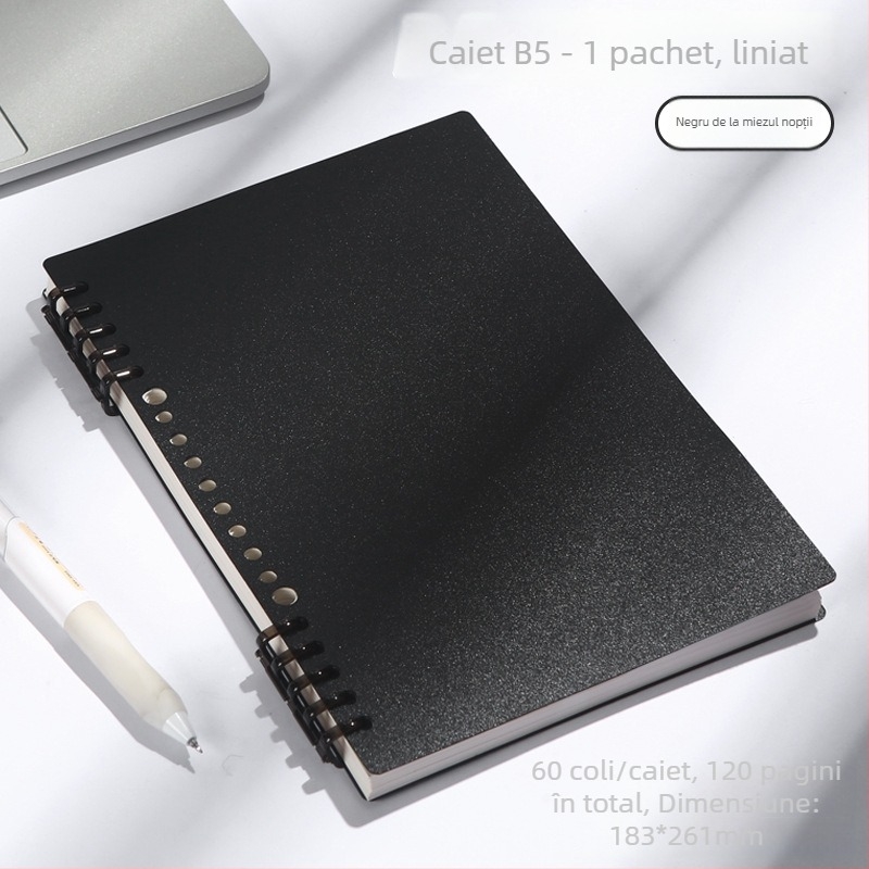 Ling lang X-coil notebook – formatele A4/A5/B5, spirală și foi detașabile, pentru întâlniri de afaceri și notițe de studenți