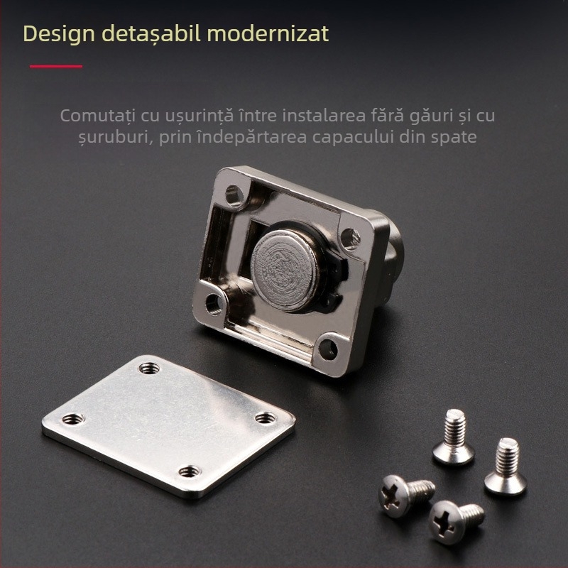 Zăvor fără găuri pentru dulapuri, uși și sertare — aliaj de zinc