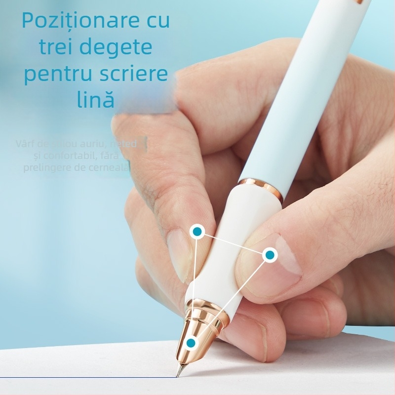 Stilou retractabil, colorat, cu cerneală ștersă termoreactivă, pentru exerciții de scriere, recomandat de profesori