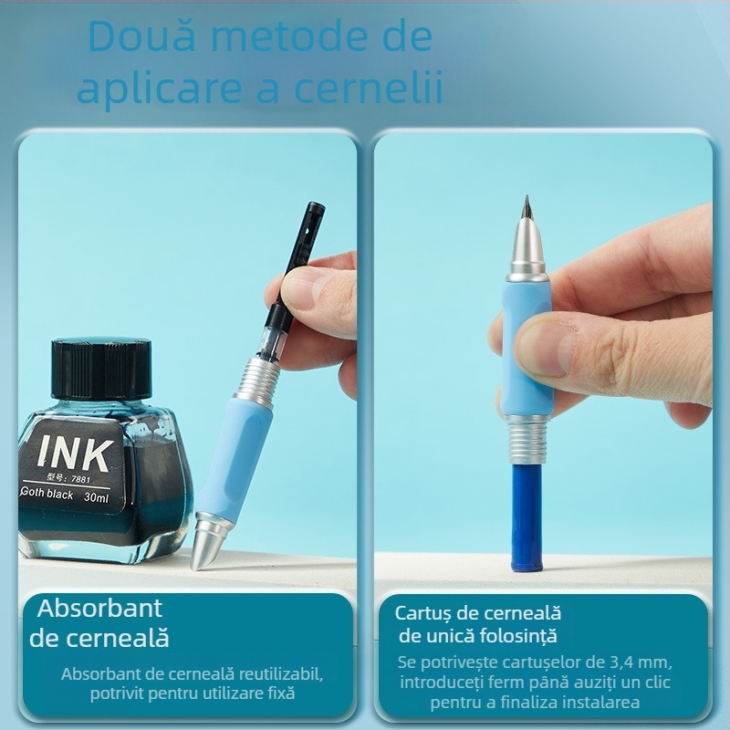 Stilou retractabil, colorat, cu cerneală ștersă termoreactivă, pentru exerciții de scriere, recomandat de profesori
