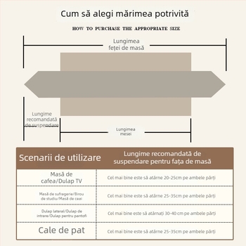 Față de masă impermeabilă pentru ceai și prosop de masă, material bumbac-lin, stil Nou Chinezesc, motiv bambus, steag de masă