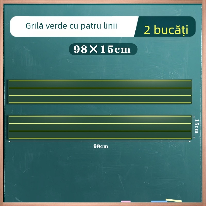 Tablă magnetică pentru scriere cu cretă, Pinyin și grilă de caractere chineze, șapte secțiuni, patru rânduri, instrument didactic magnetic
