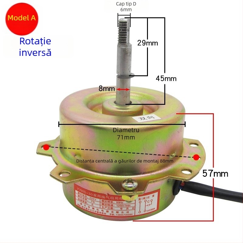 YYHS-30/40 Motor integrat pentru ventilatorul de plafon, motor universal cu fir de cupru pur și rulmenți cu bile