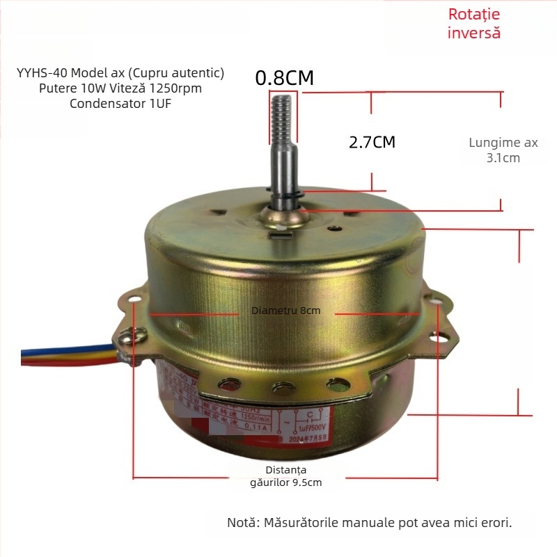 YYHS-30/40 Motor integrat pentru ventilatorul de plafon, motor universal cu fir de cupru pur și rulmenți cu bile