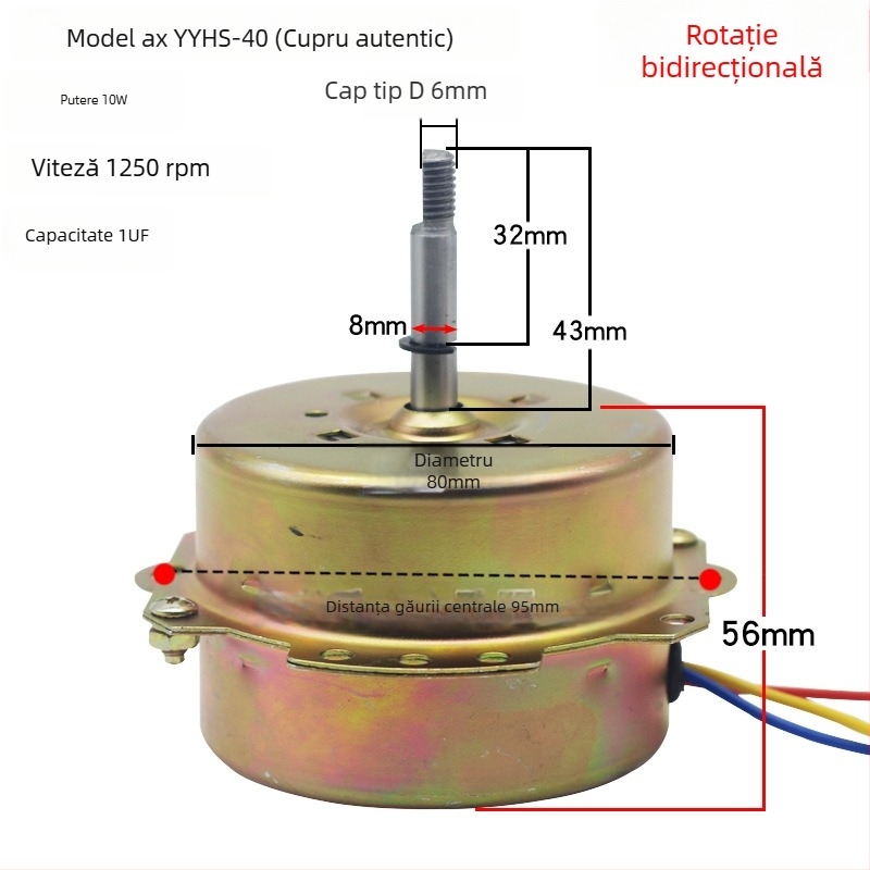 YYHS-30/40 Motor integrat pentru ventilatorul de plafon, motor universal cu fir de cupru pur și rulmenți cu bile