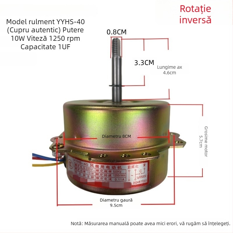 YYHS-30/40 Motor integrat pentru ventilatorul de plafon, motor universal cu fir de cupru pur și rulmenți cu bile