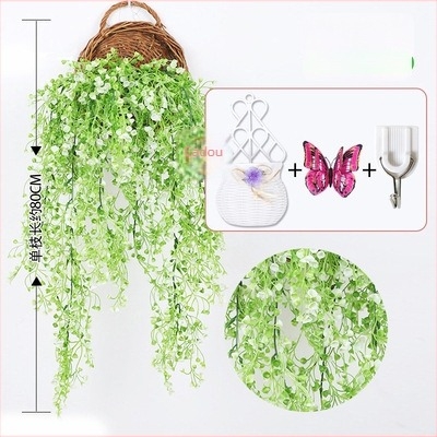 Plantă artificială în formă de viță pentru perete, decor de perete suspendat pentru sufragerie, verdeață de interior, înălțime 100–200 cm