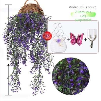 Plantă artificială în formă de viță pentru perete, decor de perete suspendat pentru sufragerie, verdeață de interior, înălțime 100–200 cm