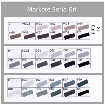 Touch Marker uleios cu capete duble, 12 culori, Markere de acuarelă pe bază de alcool pentru elevi și copii