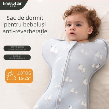 Swaddle din bumbac 100% pentru toate sezoanele, pentru nou-născuți, cu model desen animat