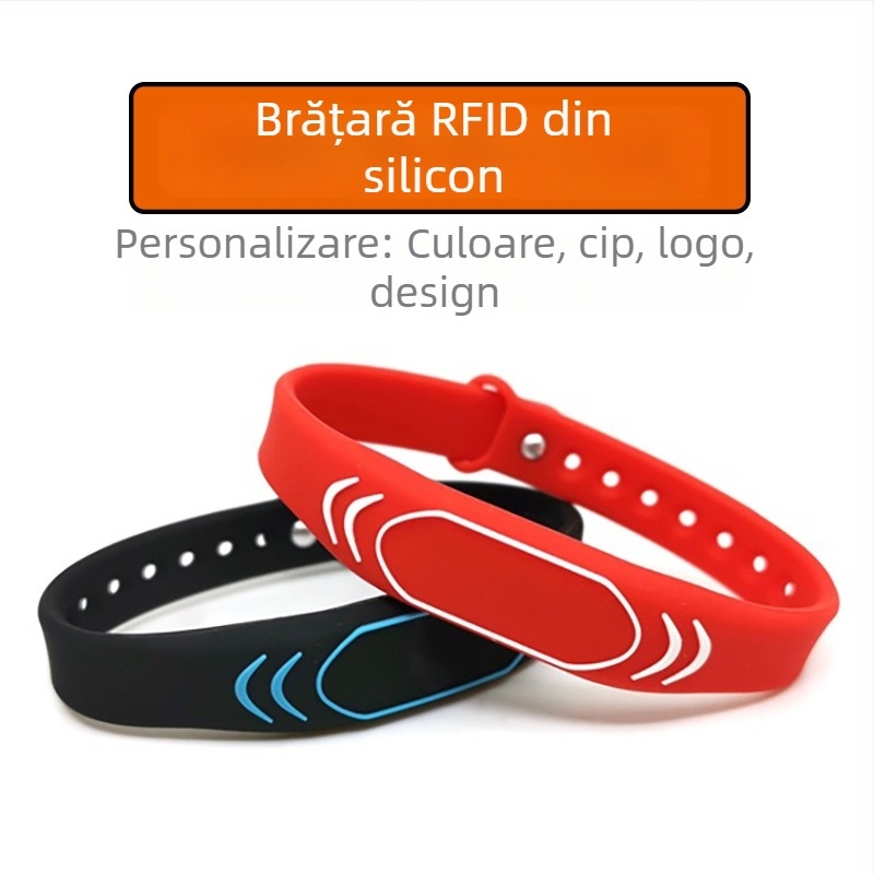 Brățări RFID din silicon pentru săli de sport și parcuri de distracții, Brățări IC, control de acces inteligent, brățări cu cod dinamic