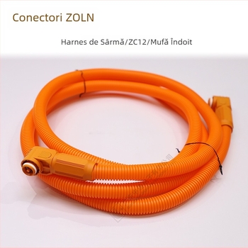 Sistem de cabluri pentru vehicul electric cu conductă ondulată, conector pentru stocarea energiei și prelungitor plat de alimentare 35