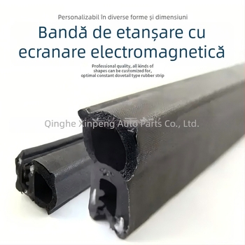 Bandă de etanșare conductivă cu protecție electromagnetică pentru butoane conductoare, circuite integrate și cutii de încărcare