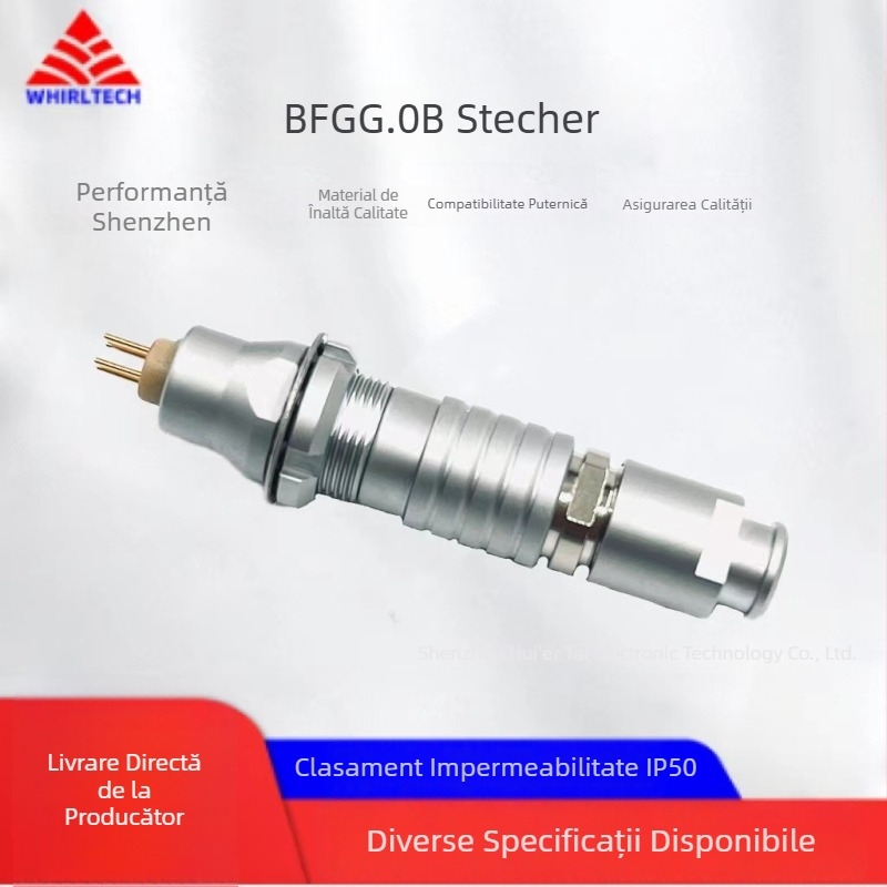 FGGECG mufă și priză metalice, cap avionic seria B, conector circular multi-core push-pull cu blocare automată, cheie 0B