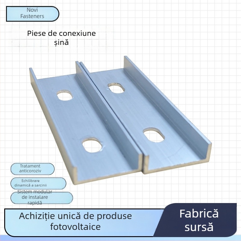 Conector pentru șină fotovoltaică, profil din aluminiu galvanizat
