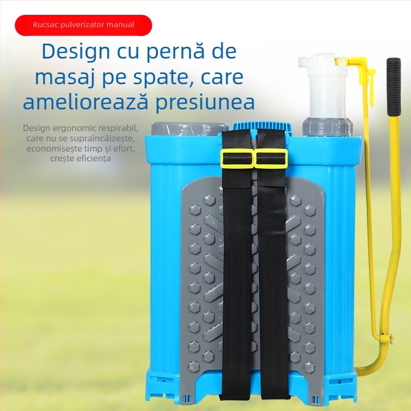 Stropitor manual de 16 L, cu tub unic, duză octagonală pentru pesticide agricole