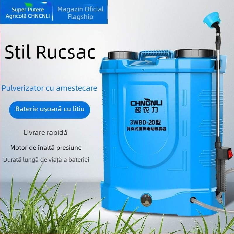 Stropitor electric pentru agricultură cu amestec, baterie de litiu, presiune înaltă, pentru dezinfectare și protecția plantelor