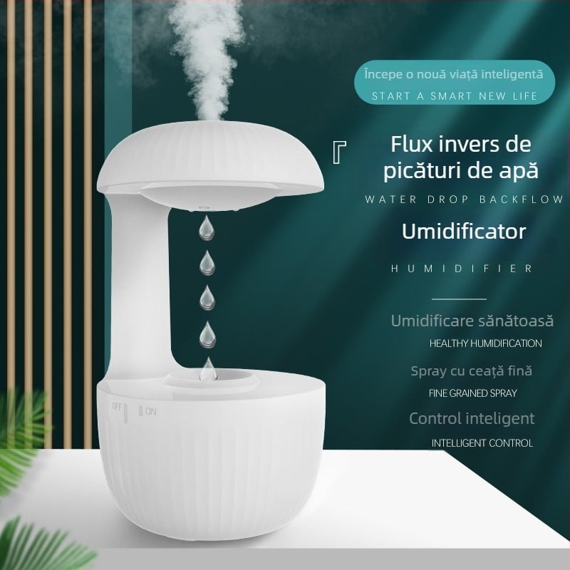 Umidificator desktop cu capacitate mare pentru casă și birou, funcționare silențioasă, ceață puternică, alimentare USB