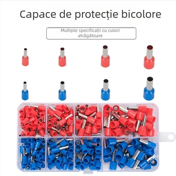 VE Kit de terminale prin presare la rece pentru comutatoare și prize, terminale din cupru de tip tubular, 230 buc., 1,5–6 mm², ambalate într-o cutie