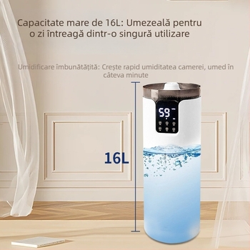 Umidificator mare pe podea pentru locuință – silențios, pentru dormitor, potrivit pentru femei însărcinate și copii, cu rezervor mare de apă.