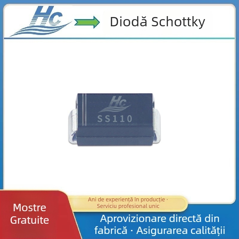 SS110 Diodă Schottky SMD, 1A 100V