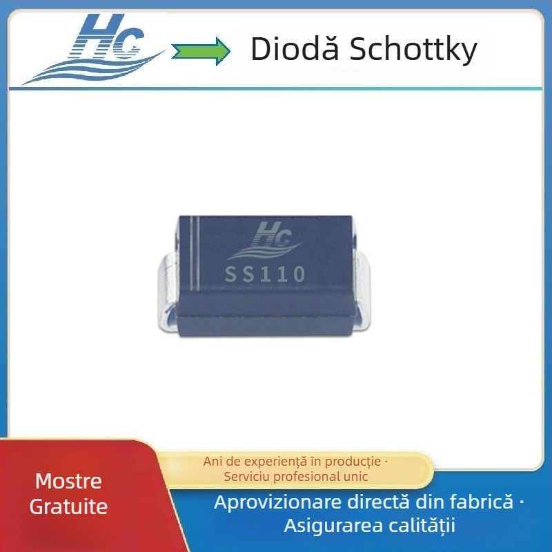 SS110 Diodă Schottky SMD, 1A 100V
