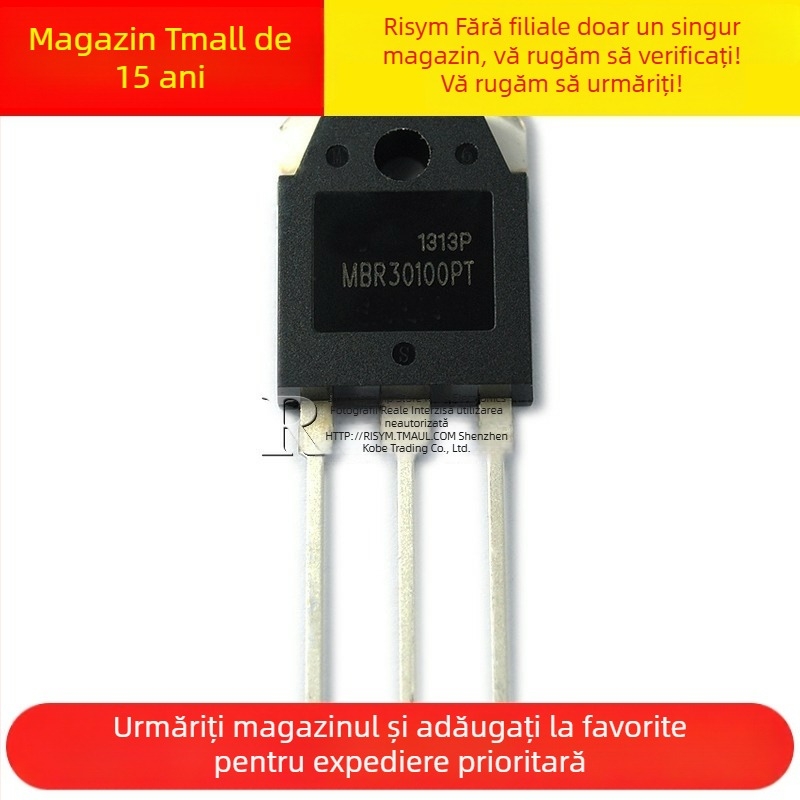 Risym Core Diodă Schottky MBR30100PT, MBR30100, 30A 100V, pachet TO-247