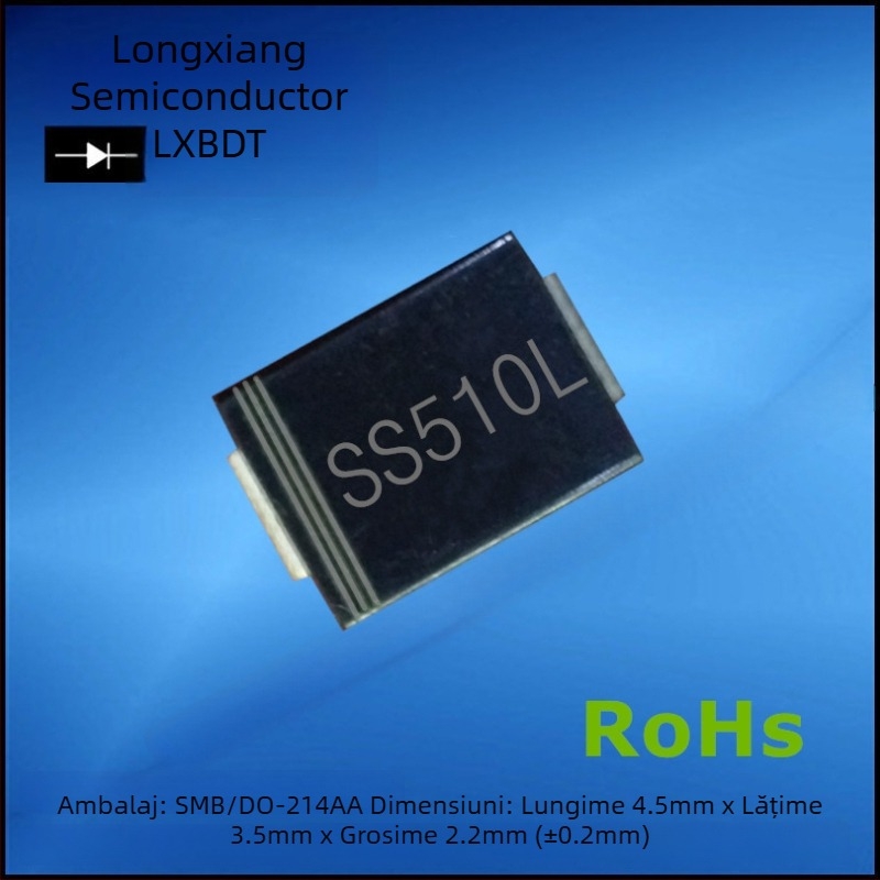 Diodă Schottky SMB, montaj pe suprafață SS510L, VF scăzut, cădere de tensiune redusă, pachet SMB/DO-214AA