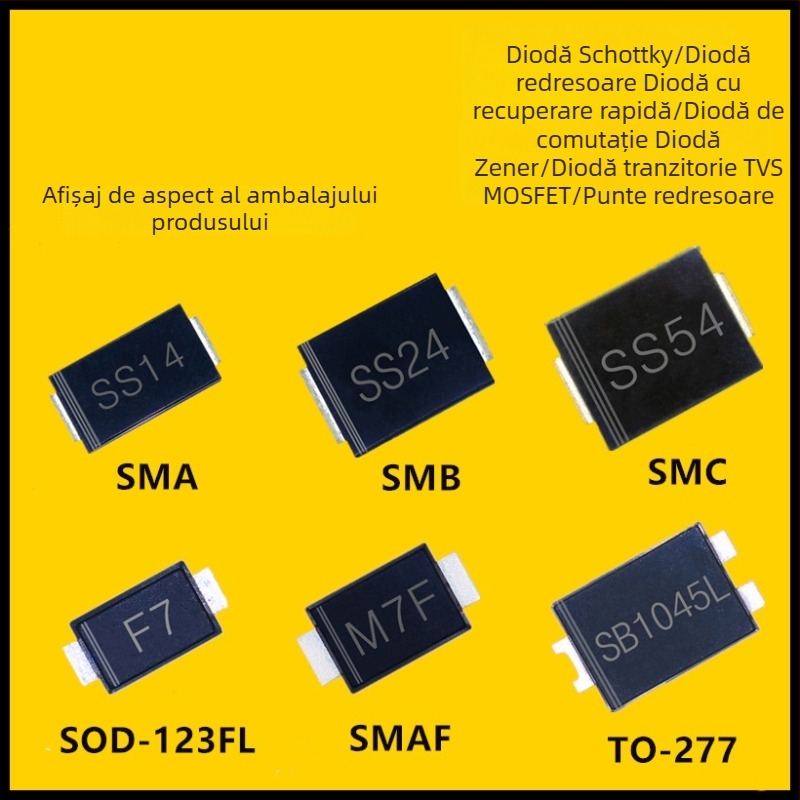 Diodă Schottky SMB, montaj pe suprafață SS510L, VF scăzut, cădere de tensiune redusă, pachet SMB/DO-214AA
