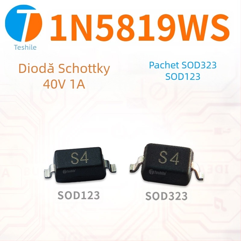 Diodă Schottky Teshile 1N5819WS S4, 40V 1A, SOD-123/SOD-323