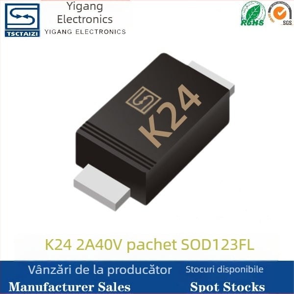 Diodă Schottky SS24, SMD, în pachet SOD-123FL
