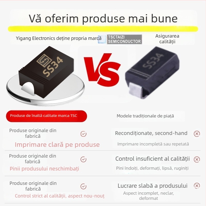 Diodă Schottky SS24, SMD, în pachet SOD-123FL