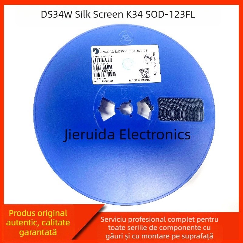 DS34W K34 Diodă Schottky, SOD-123FL, 3A 40V, montaj pe suprafață