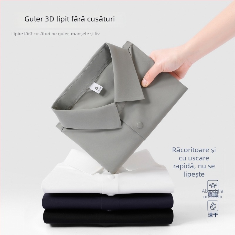 Polo personalizat cu protecție solară și senzație de răcoare, croială business cu guler, imprimare logo
