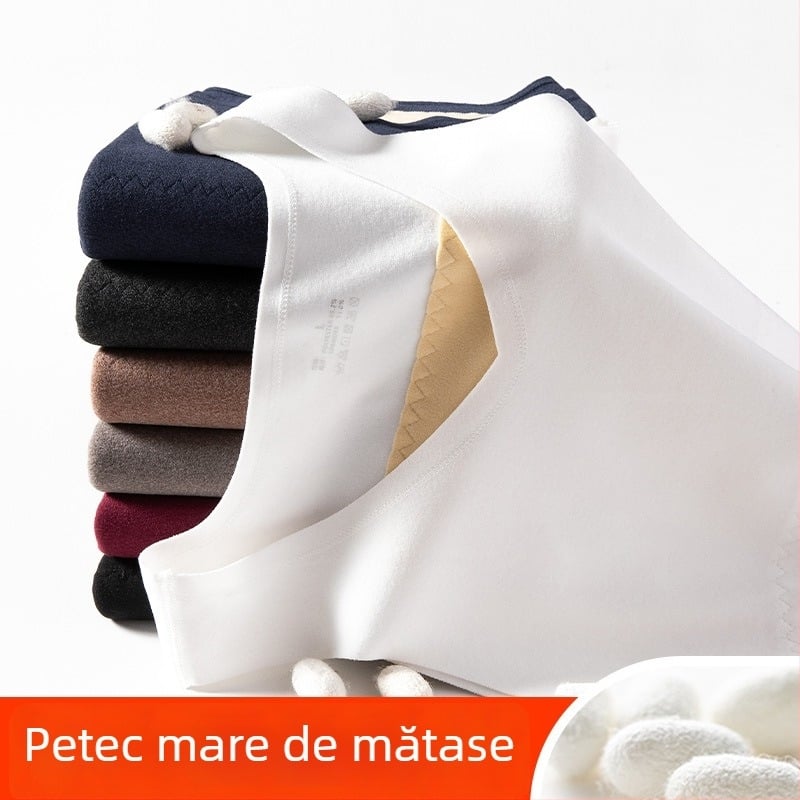 Vesta caldă De Rong pentru bărbați, căptușită cu fleece, fără mâneci, strat gros de bază pentru toamnă și iarnă