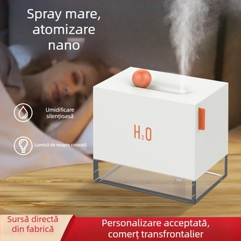 Ben Qin Box umidificator de birou pentru aromaterapie, cu pulverizare și lumină ambiental colorată, mic și silențios