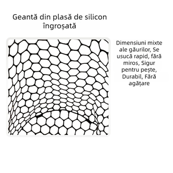 Sac din plasă de silicon pentru pescuit, husă ușoară de plasă, anti-cârlig, fără miros, sigur pentru pești
