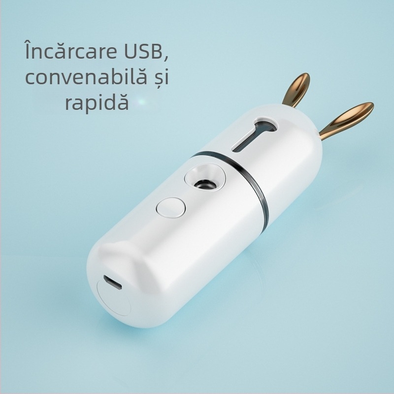 Spray portabil de hidratare facială, pulverizator USB mini
