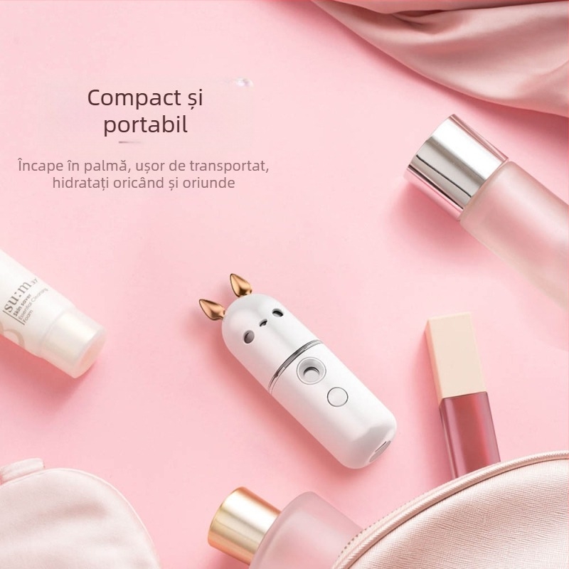 Spray portabil de hidratare facială, pulverizator USB mini