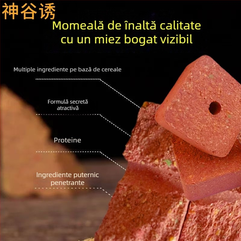 Blocuri de momeală din orez cu aromă de vin, dizolvare instantă la temperatură scăzută, pentru pescuit sălbatic
