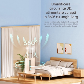 Umidificator de aromaterapie cu afișaj digital, capacitate mare, USB portabil pentru dormitor