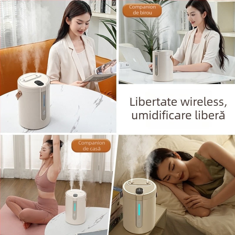 Umidificator de aromaterapie cu afișaj digital, capacitate mare, USB portabil pentru dormitor