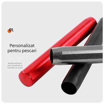 Kit de accesorii pentru undiță din aluminiu: husă protectoare pentru mâner, suport turret, tub posterior pentru plasă, echipament de modificare a undiței