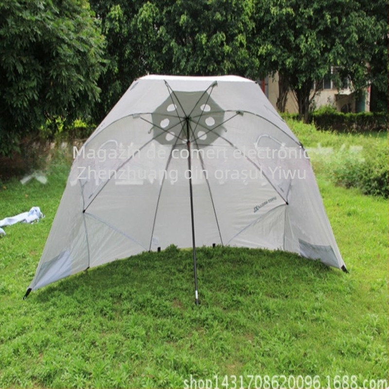 Umbrelă portabilă de plajă și baldachin pentru pescuit, pentru camping în aer liber, umbrelă mare de pescuit