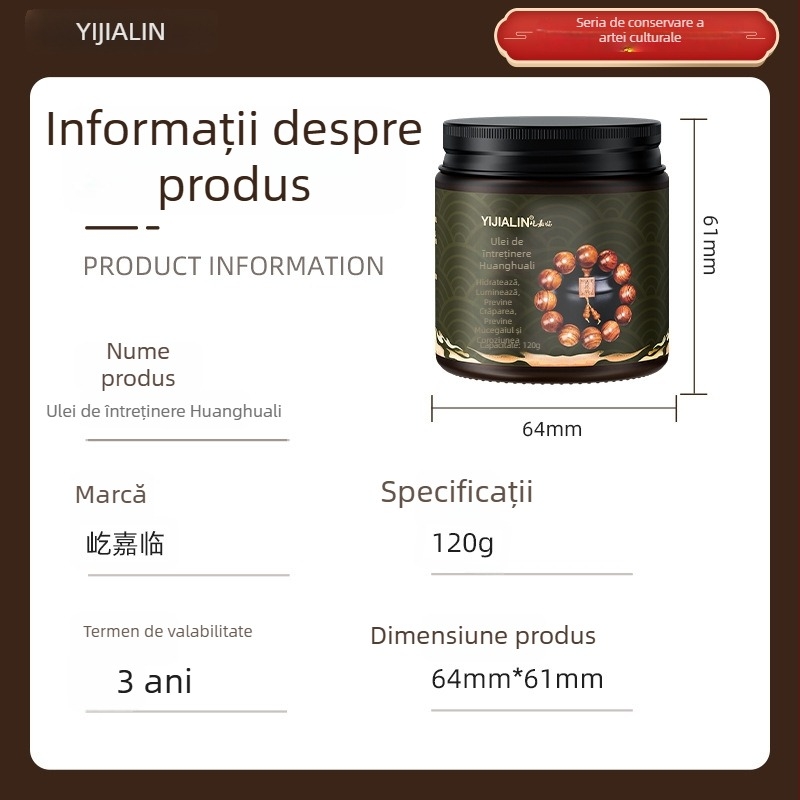 Ulei de întreținere Huanghuali pentru brățări din lemn, finisaj cu ulei de măsline pentru rădăcini din lemn și mărgele de rugăciune, accesorii purtate în mână, colorare și patină