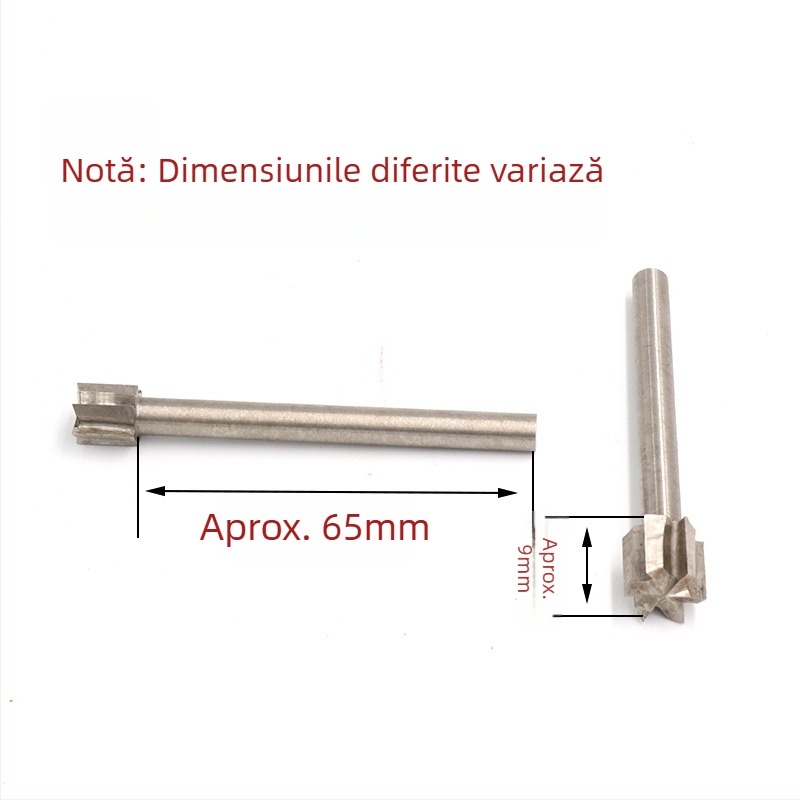 Set unelte lemn din oțel alb: freză pentru caneluri, cuțit pentru sculptură, cuțit de cioplire, cuțit de decojit, instrument pentru rădăcini și curățare a bazei