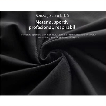 Tricou de compresie pentru bărbați, cu elasticitate înaltă, uscare rapidă și respirabil, pentru antrenament și alergare, guler înalt, mâneci scurte